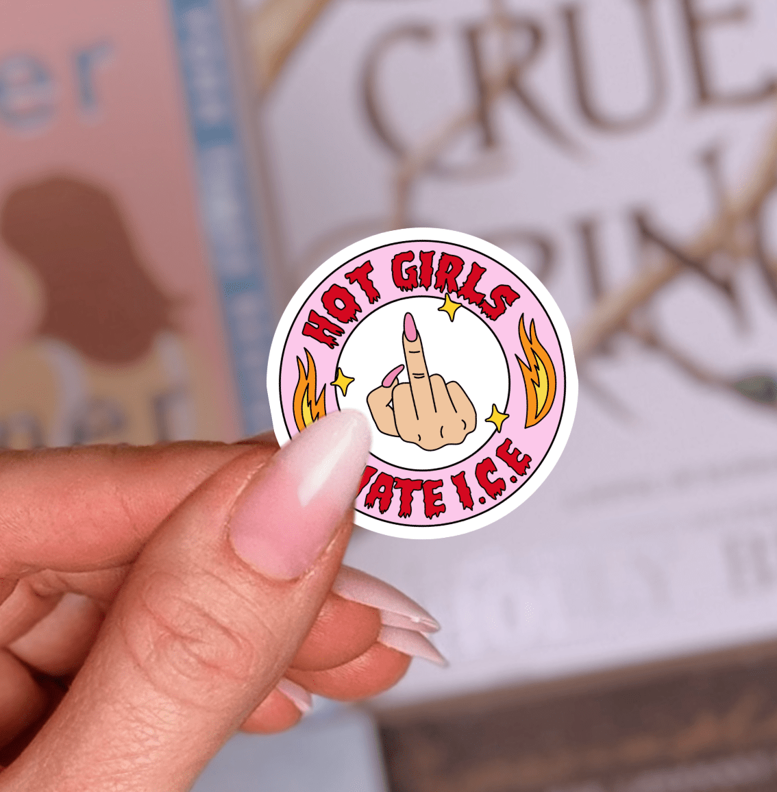Hot Girls Hate Ice Laminated Sticker