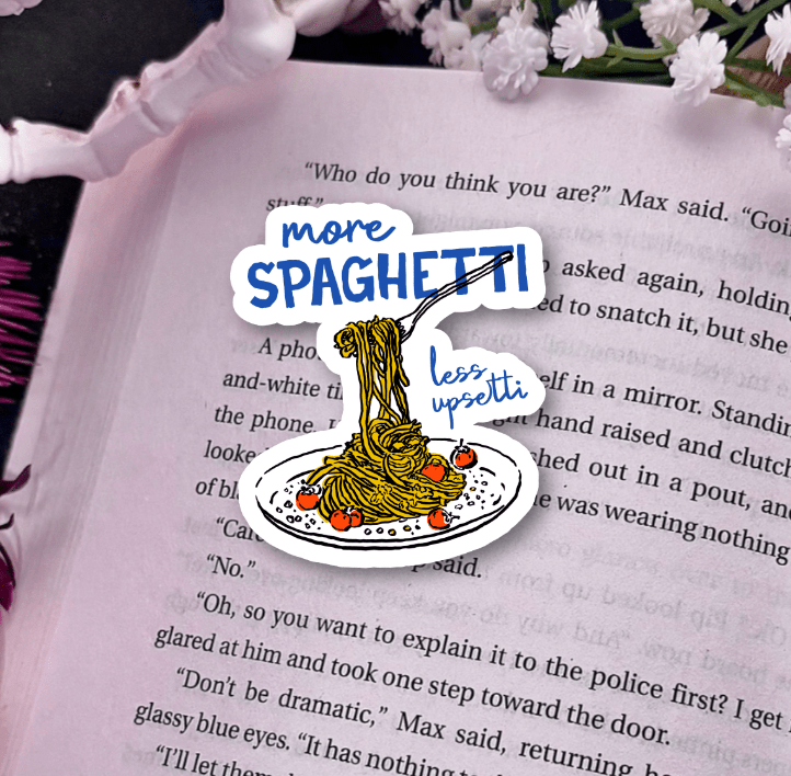 More Spaghetti, Less Upsetti Laminated Sticker