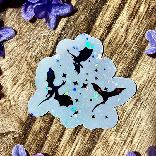 Dragons Flying Fourth Wing Sticker