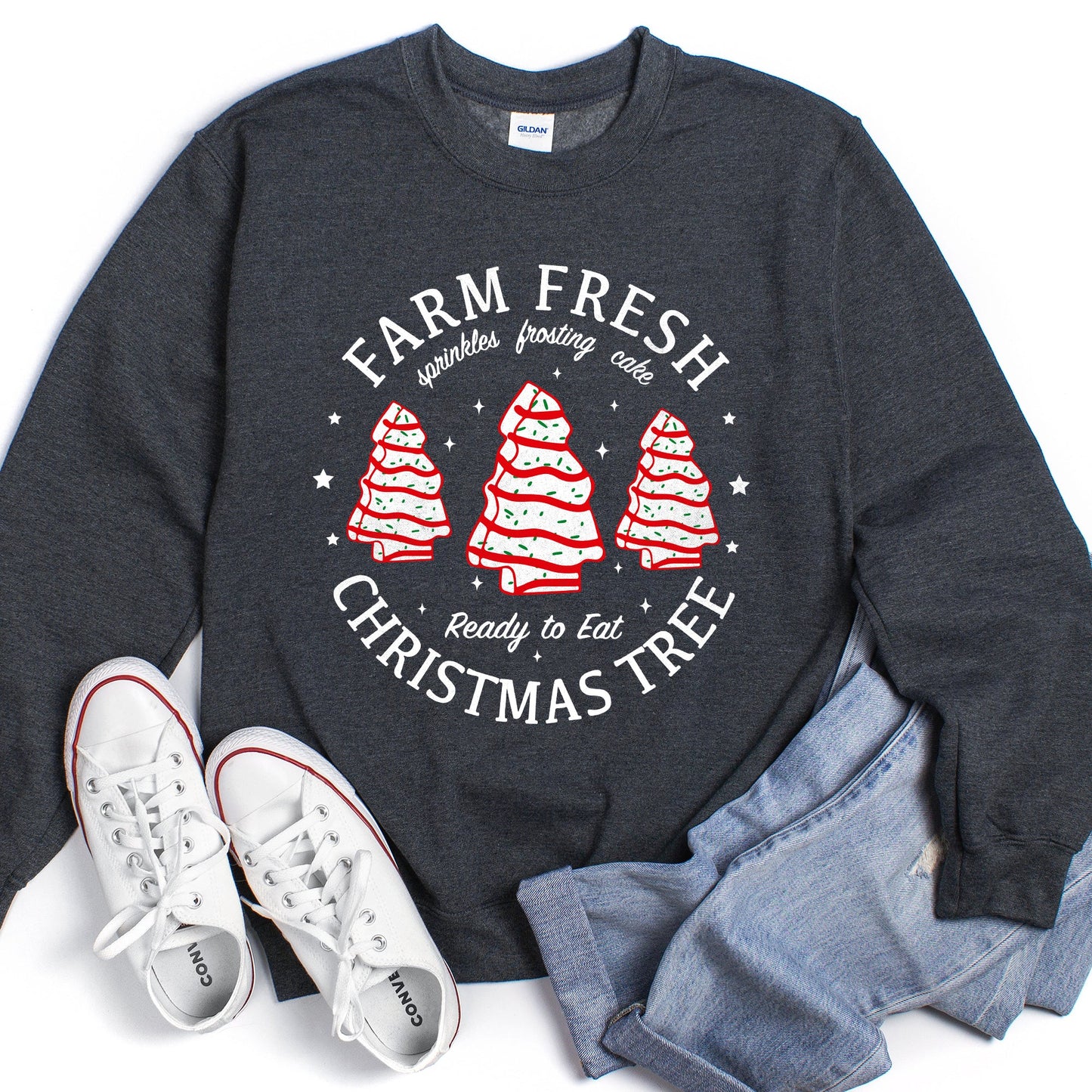 Farm Fresh Christmas Tree Cakes, Sweatshirt