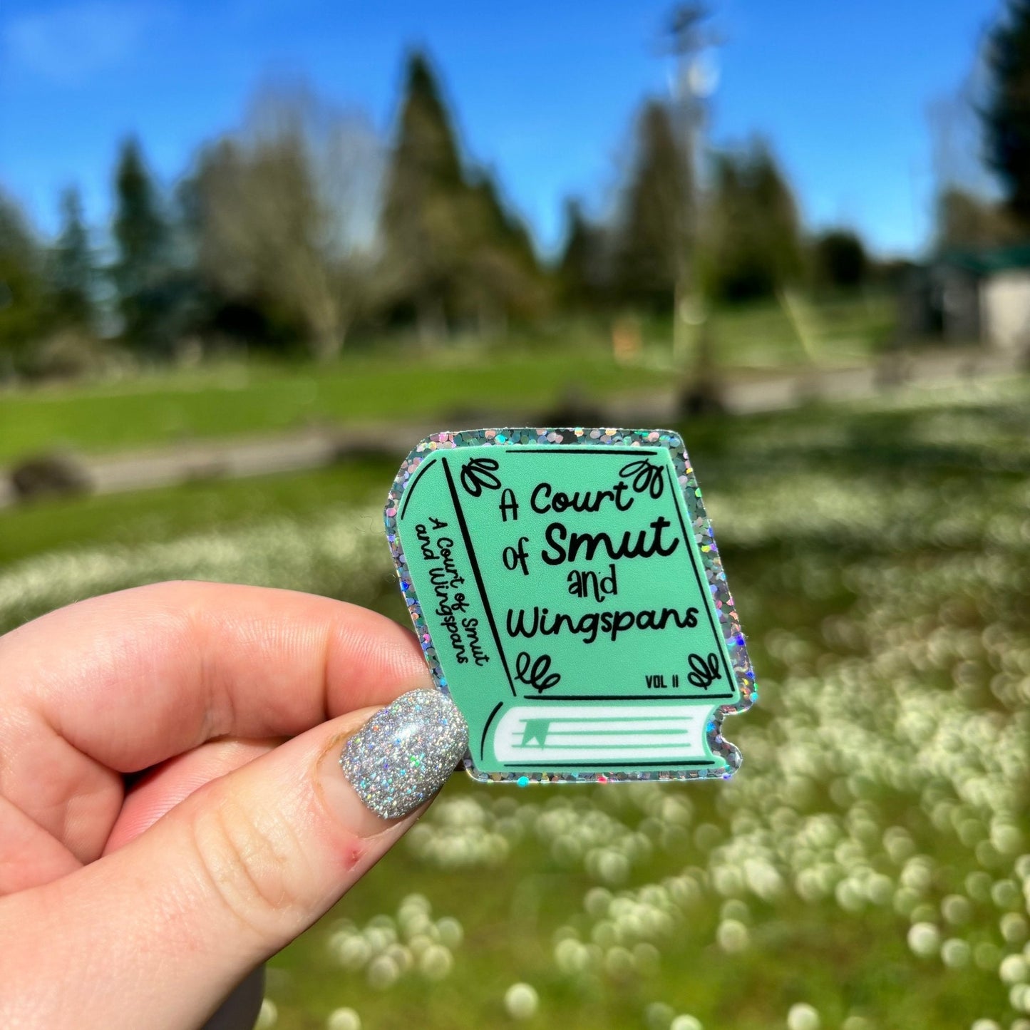 A Court of Smut and Wingspan Glitter Sticker