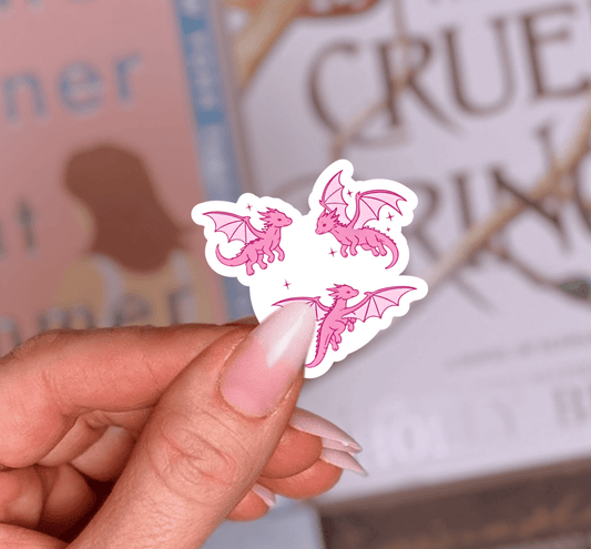 Pink Dragons Laminated Sticker