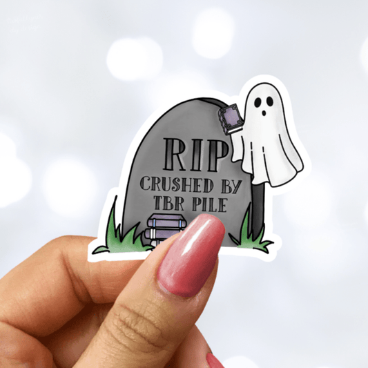 RIP Crushed by TBR Gravestone Sticker