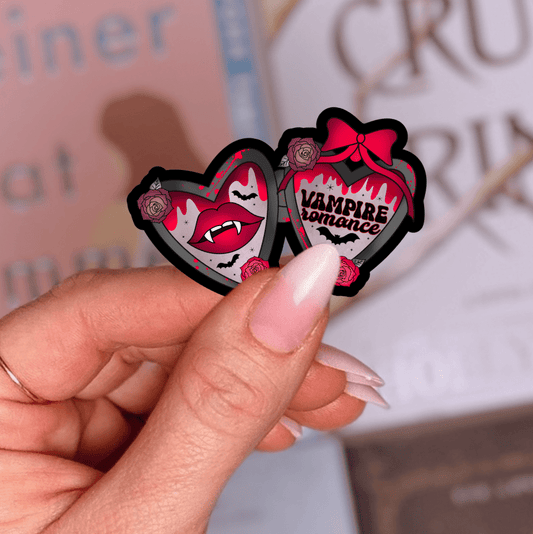 Vampire Romance Locket Laminated Sticker